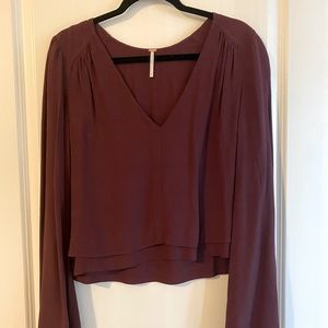 Free People Cropped Blouse